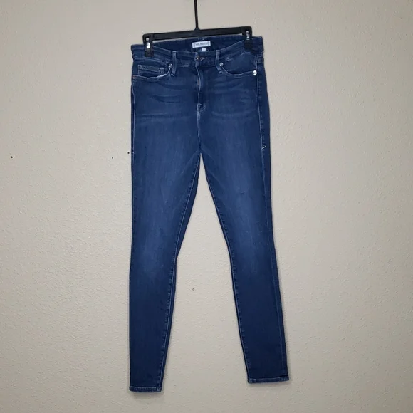 Good American Good Legs Skinny Jeans Size 8/29 Cotton Stretchy Blue - Picture 4 of 16